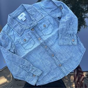 Chambray button down shirt boys 3T
